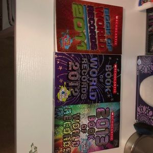 World record books from 2011, 2012 and 2013